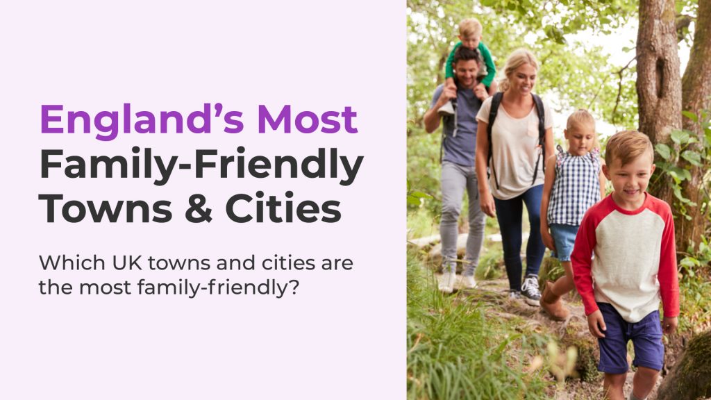 image blog header of the most family friendly town and cities in the uk