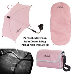 Daisy Chain Dolls Pram Accessory Pack in Classic Pink