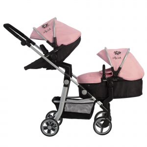 Daisy Chain Pinnacle Double Dolls Pram in Classic Pink