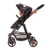 image of the daisy chain connect 5 in 1 dolls pram from the side, the pram has a shoppign basket underneath