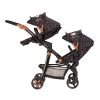 daisy chain pinnacle double dolls pram in limited twighlight print