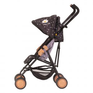 image of a dolls pushchair showing it from the side