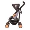 image shows the side view of the daisy chain zipp twin max dolls pushchair in limited edition twighlight