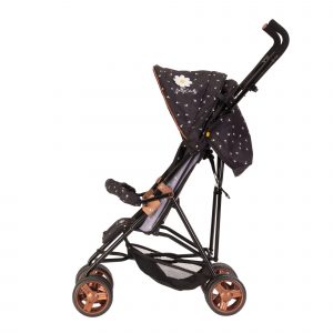 image shows the side view of the daisy chain zipp zenith dolls pushchair in limited edition twighlight pattern