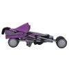 image of the daisy chain little zipp dolls pushchair in lavender folded flat for storage or travel