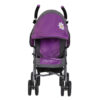 daisy chain little zipp dolls pushchair in lavender front view with the pram hood down