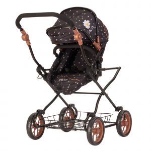 image of the daisy chain destiny travel system dolls pram that shows off how the pram can convert into a pushchair
