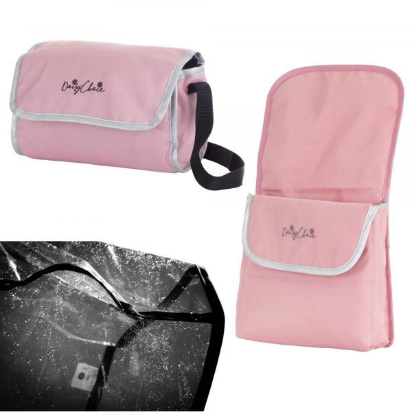 image showing the dasiy chain zipp zenith accessory pack which features a rain cover, a bag, and a cosytoe