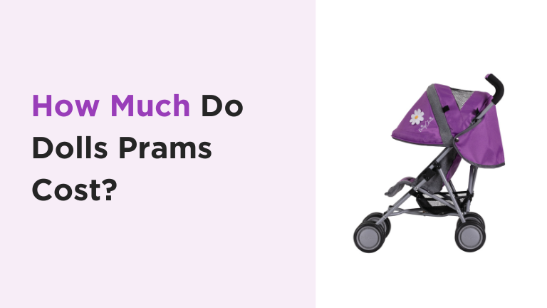 a blog header image for a post about dolls pram costs