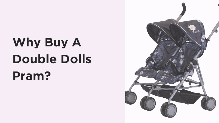 image of a double doll pram